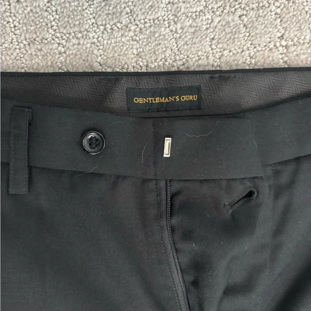 Classic Black Men's Dress Trousers - Picture 2 of 4